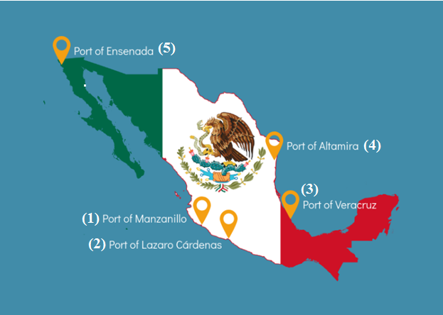 Các cảng biển chính ở Mexico